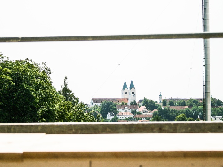 Ausblick vom Balkon auf den Freisinger Dom